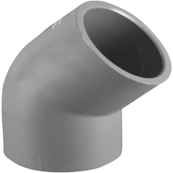 Charlotte Pipe And Foundry 1/2 In. Slip x Slip Schedule 80 45 Deg. PVC Elbow 1/8 Bend PVC 08309 1000HA - main